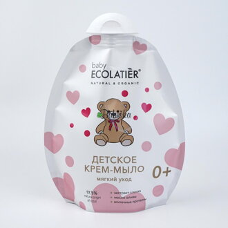  Ecolatier - Dětské krémové mýdlo "Soft care" 0+