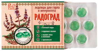 Pastilky „Radograd“ s mátou a mentolem