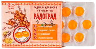 Pastilky "Radograd" s rakytníkem a medem