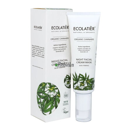 ECL - Nočná pleťová krémová maska ​​spevňujúca pleť - Organic konope 50 ml.
