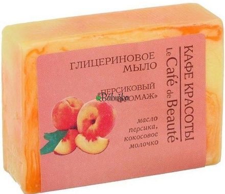 Glycerinové mýdlo Le Café de Beauté - Broskyňa 100 g