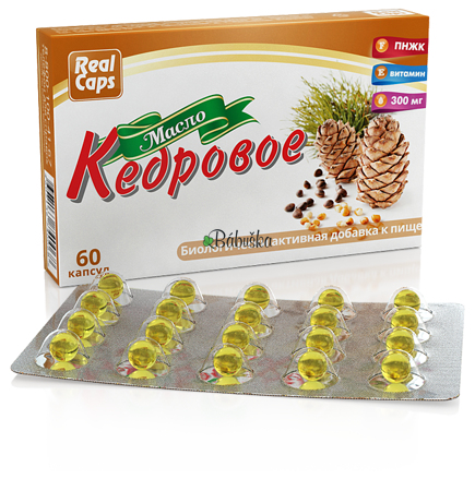 Cedrový olej Realcaps v kapslích - 60 kapslí