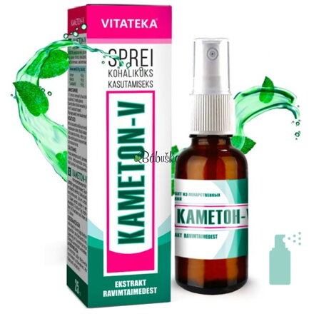  Kameton-V – prírodný sprej na hrdlo a nos s mentolom a eukalyptom 25 ml