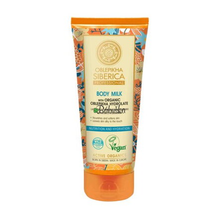 NATURA SIBERICA  rakytníkové telové mlieko ,,Výživa a hydratácia" 200ml