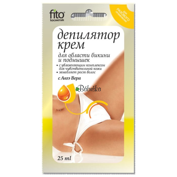 Depilační krém na podpaží a oblast bikin s aloe vera Depilační krém na podpaží a oblast bikin s aloe vera