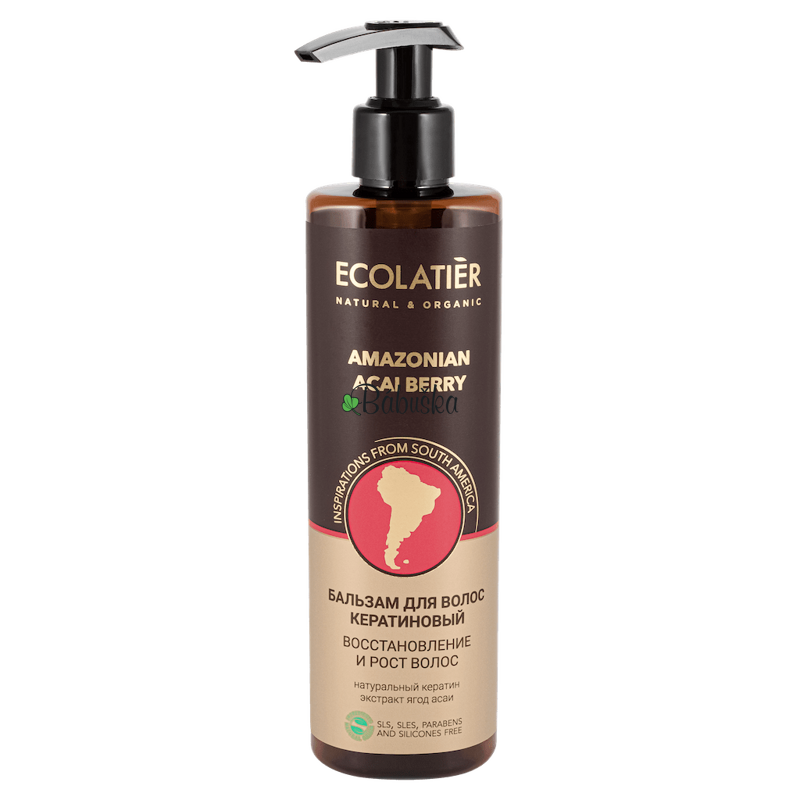 Ecolatier - obnovující balzám na vlasy s keratinem a amazonské bobulemi acai