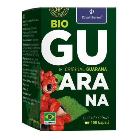 BIO Guarana - doplněk energie - 100 kapslí. záruka do 1.12.2022 BIO Guarana - doplněk energie - 100 kapslí. záruka do 1.12.2022