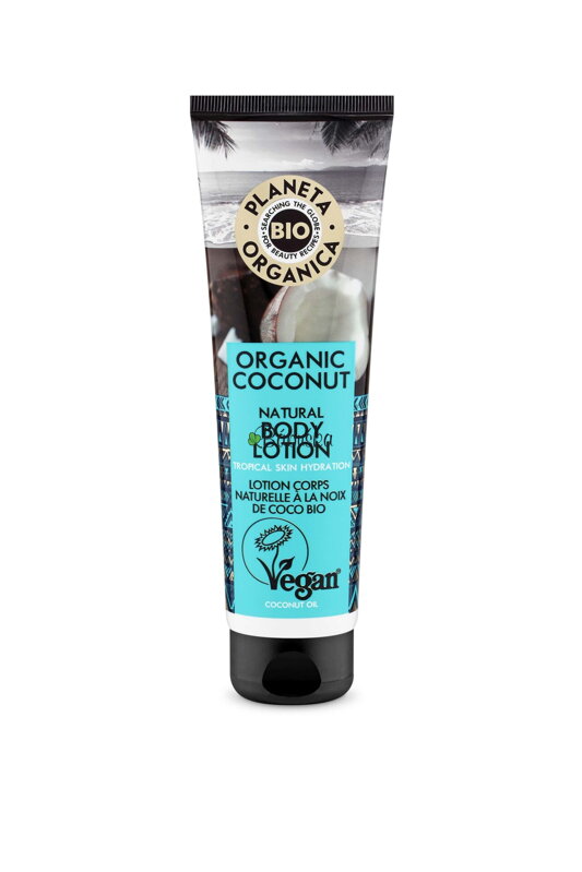  Planeta Organica - Organické tělové mléko s kokosovým olejem. DOPREDAJ!
