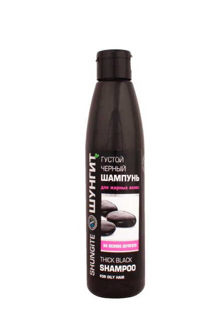  Hustý černý šungitový šampon na mastné vlasy