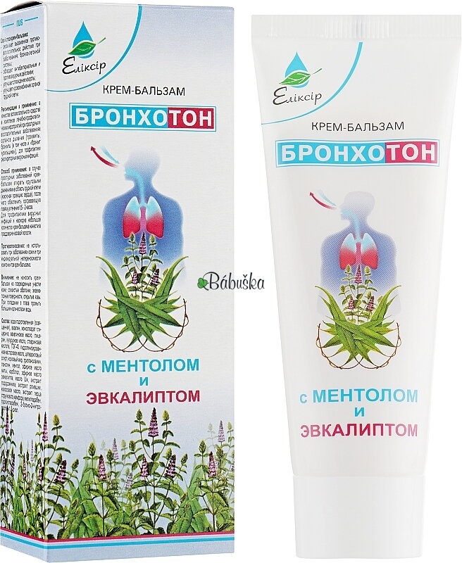 Elixír - Krém-balzam 'Bronchoton' s mentolom a eukalyptom 75ml