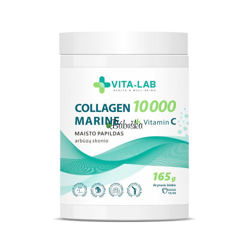 VITA-LAB Morský kolagén 10 000 mg s vitamínom C 165 g  VITA-LAB Morský kolagén 10 000 mg s vitamínom C 165 g