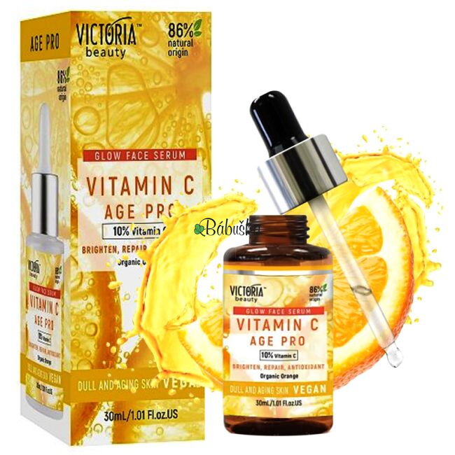 Victoria Beauty Vitamin C Age Pro – Rozjasňujúce pleťové sérum s vitamínom C (10%)  30 ml